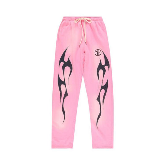 Hellstar Flame Sweatpants 'Pink/ Black'