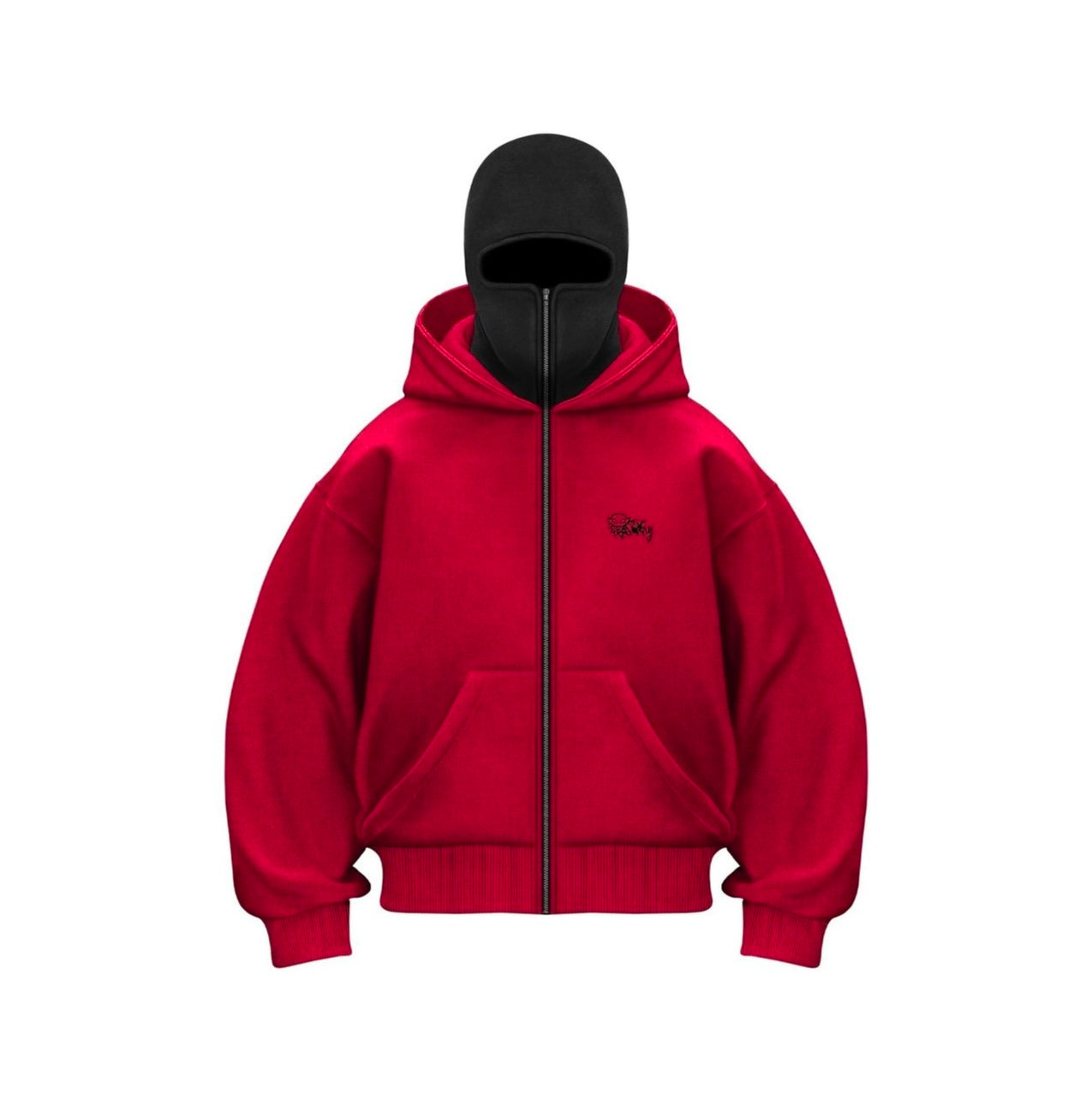 DOUBLE HOODED ZIP-UP HOODIE