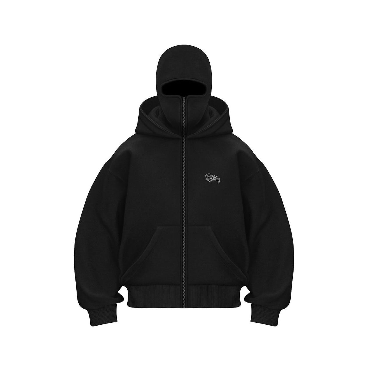 DOUBLE HOODED ZIP-UP HOODIE