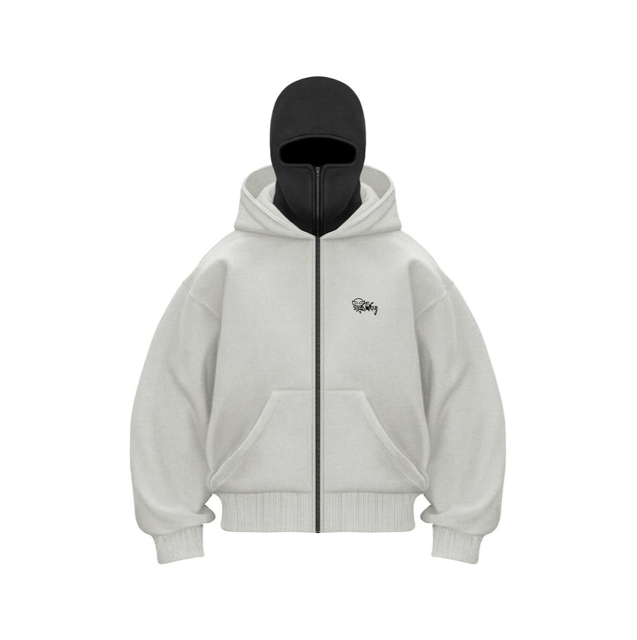 DOUBLE HOODED ZIP-UP HOODIE