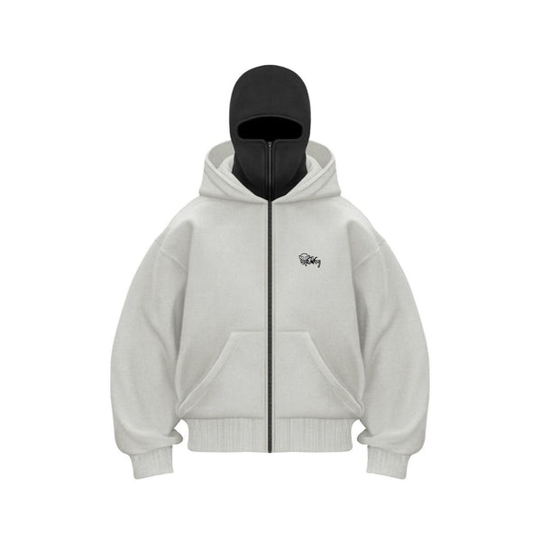 DOUBLE HOODED ZIP-UP HOODIE